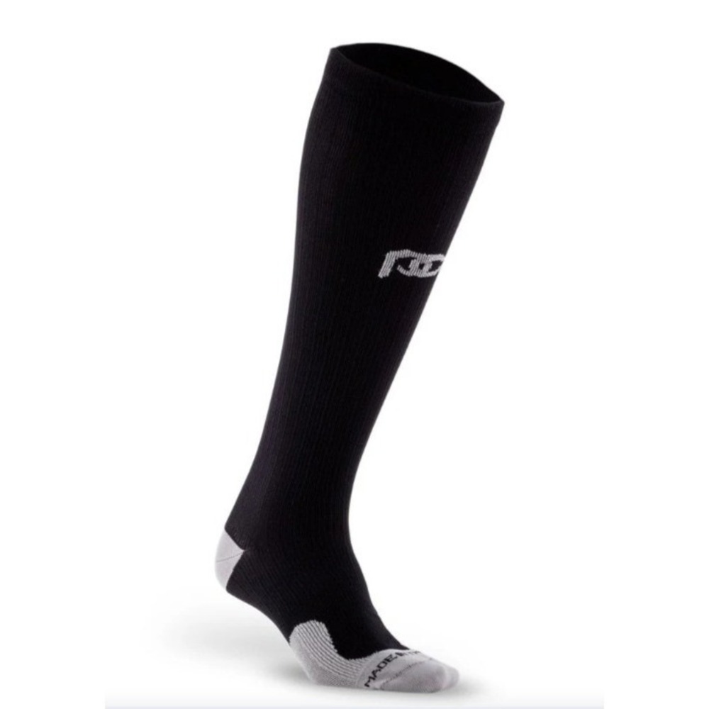 Pro Compression Wide Calf Marathon Black Knee High Compression Socks sz L/Xl